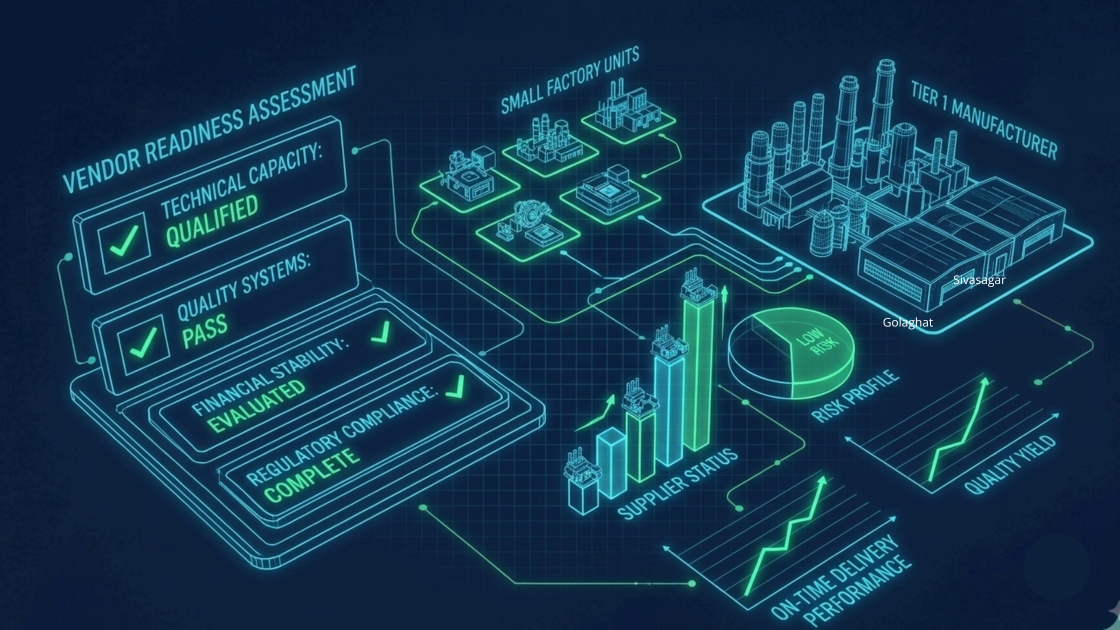 Vendor Readiness Assessment intake and verification flow: nine-step consent form to independent registry checks to two-reviewer signed PDF report